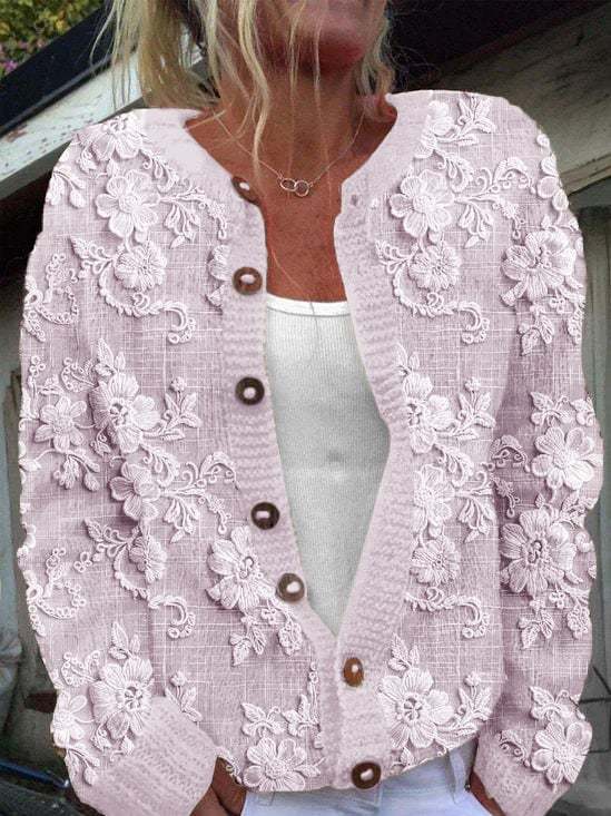 PHILOMENA - GRACEFUL FLORAL CARDIGAN