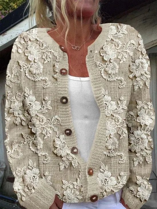 PHILOMENA - GRACEFUL FLORAL CARDIGAN