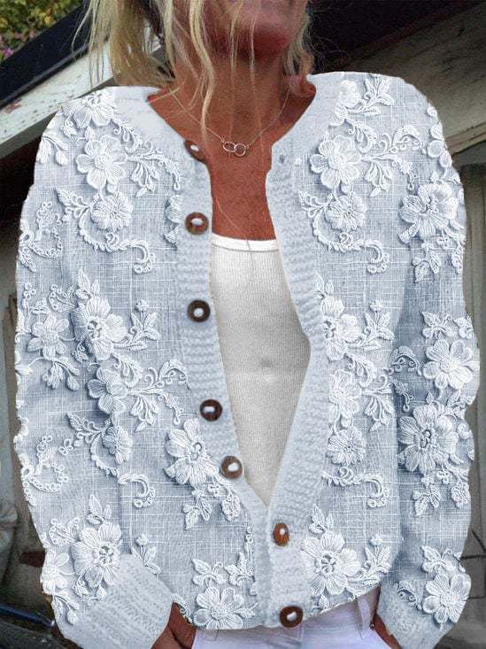 PHILOMENA - GRACEFUL FLORAL CARDIGAN