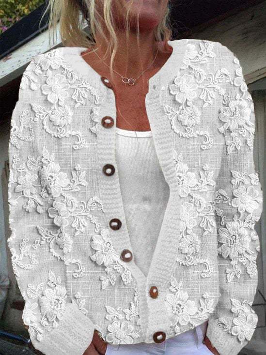 PHILOMENA - GRACEFUL FLORAL CARDIGAN