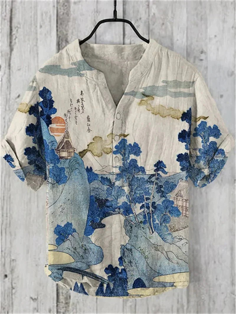 AUGUSTUS - ARTISTIC LINEN-SILK SHIRT