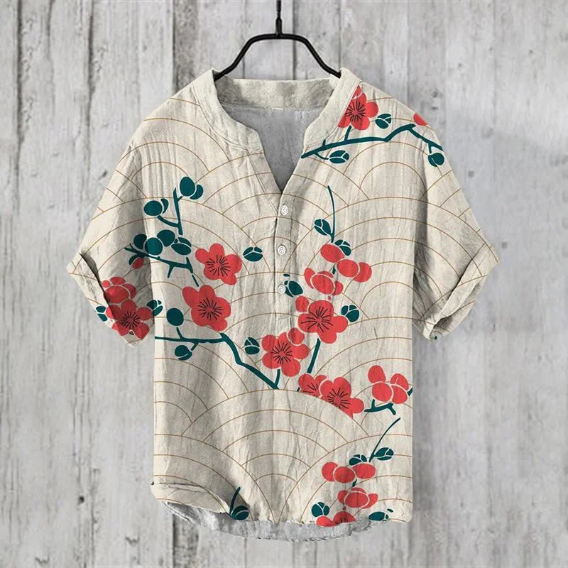 AUGUSTUS - ARTISTIC LINEN-SILK SHIRT