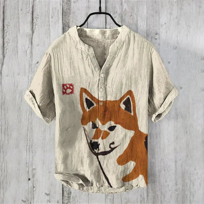AUGUSTUS - ARTISTIC LINEN-SILK SHIRT
