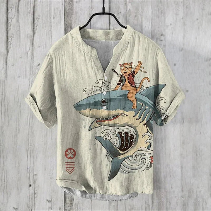 AUGUSTUS - ARTISTIC LINEN-SILK SHIRT