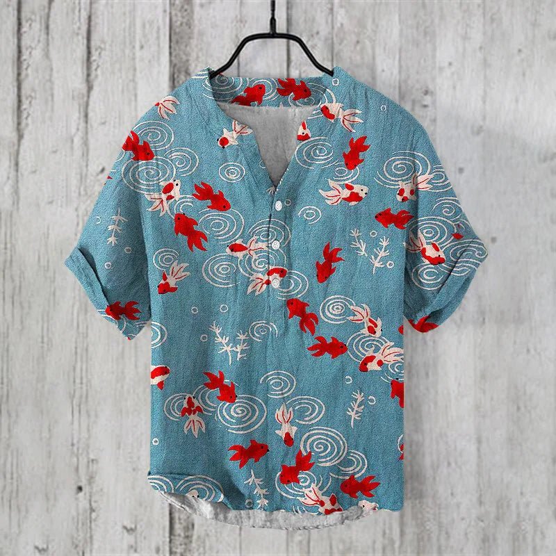 AUGUSTUS - ARTISTIC LINEN-SILK SHIRT