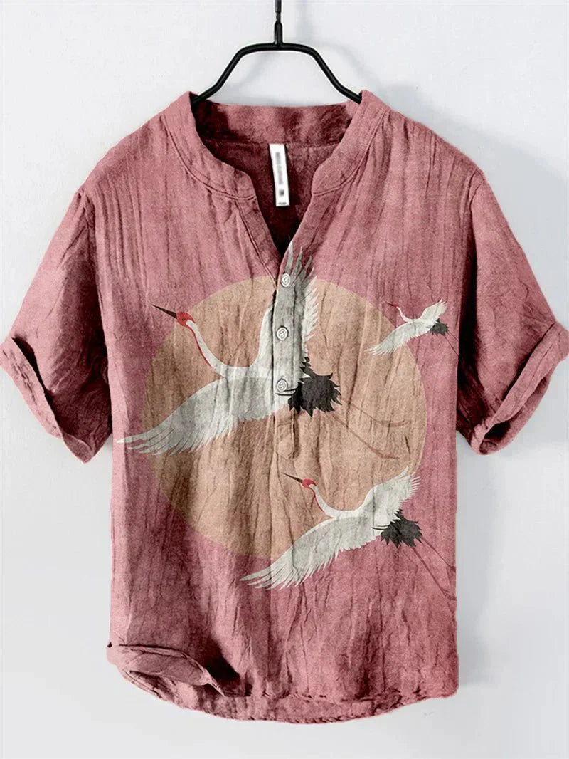 AUGUSTUS - ARTISTIC LINEN-SILK SHIRT