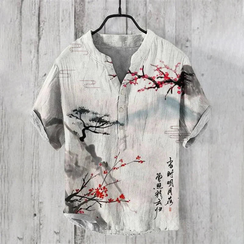 AUGUSTUS - ARTISTIC LINEN-SILK SHIRT